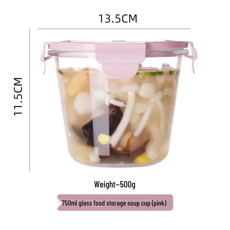 Microwave-Safe Round Glass Lunch Box