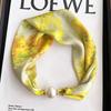 1PC Neck Protection Scarf Texture Silk Scarf Fashion Cloth Accessories Versatile Magnetic Patterned Pearl