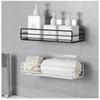 Mini Style Home Bathroom Storage Rack Multifu Bathroom Wall Punching Free Storage Rack Toiletries Organizer Shelves Home Tool