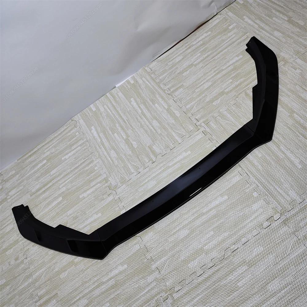 3PCS Car Front Bumper Lip Spoiler Splitter Diffuser For Ford Focus MK4 ST Line 2019-2025 Pre-LCI Bodykits Tuning Gloss Black ABS