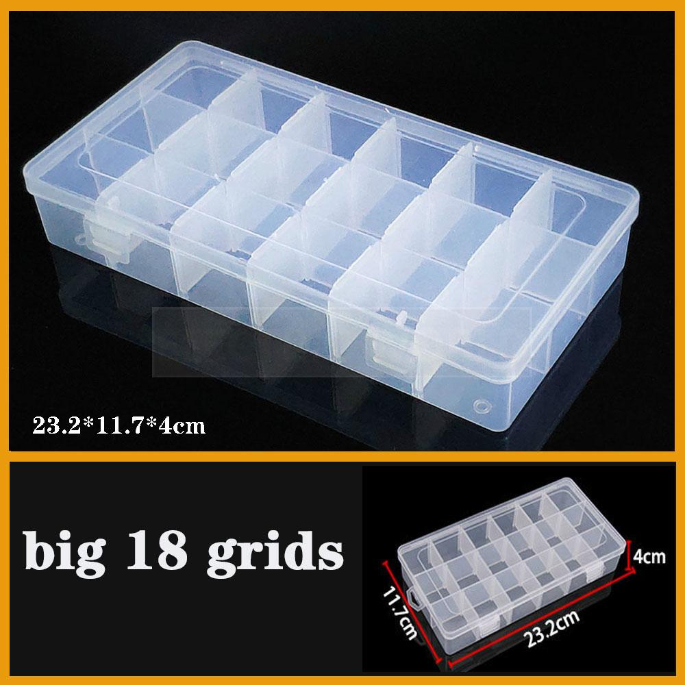 Transparent Plastic box Screw Compartment Box Jewelry Earring Display Case Container Clear Terminal Organizer Tool Storage boxes