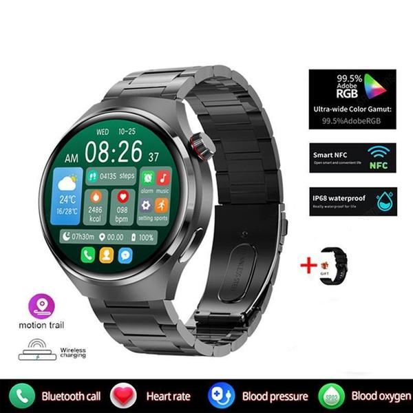 Módní hodinky pro Huawei Xiaomi NFC GPS Chytré hodinky Pánské hodinky 4 Pro HD 1,54" obrazovka s tepovou frekvencí Bluetooth volání IP68 Vodotěsné chytré hodinky