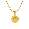 Vintage Premium Smiley Face Sun Flower Moon Stainless Steel Gold Plated Necklace Female Spot