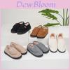 Indoor Men Women Warm Plush Cotton Slippers With Nonslip Tpr Sole For Home Comfort