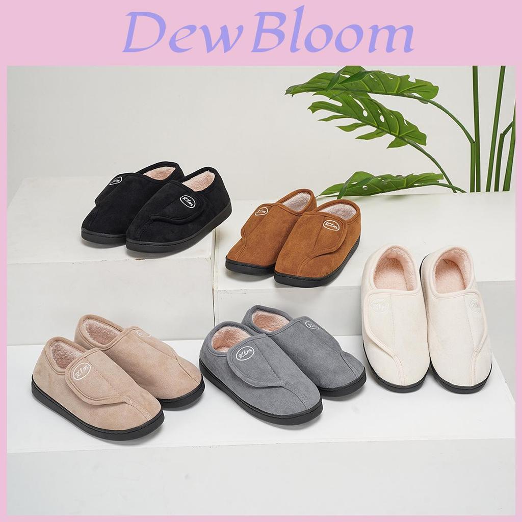 Indoor Men Women Warm Plush Cotton Slippers With Nonslip Tpr Sole For Home Comfort