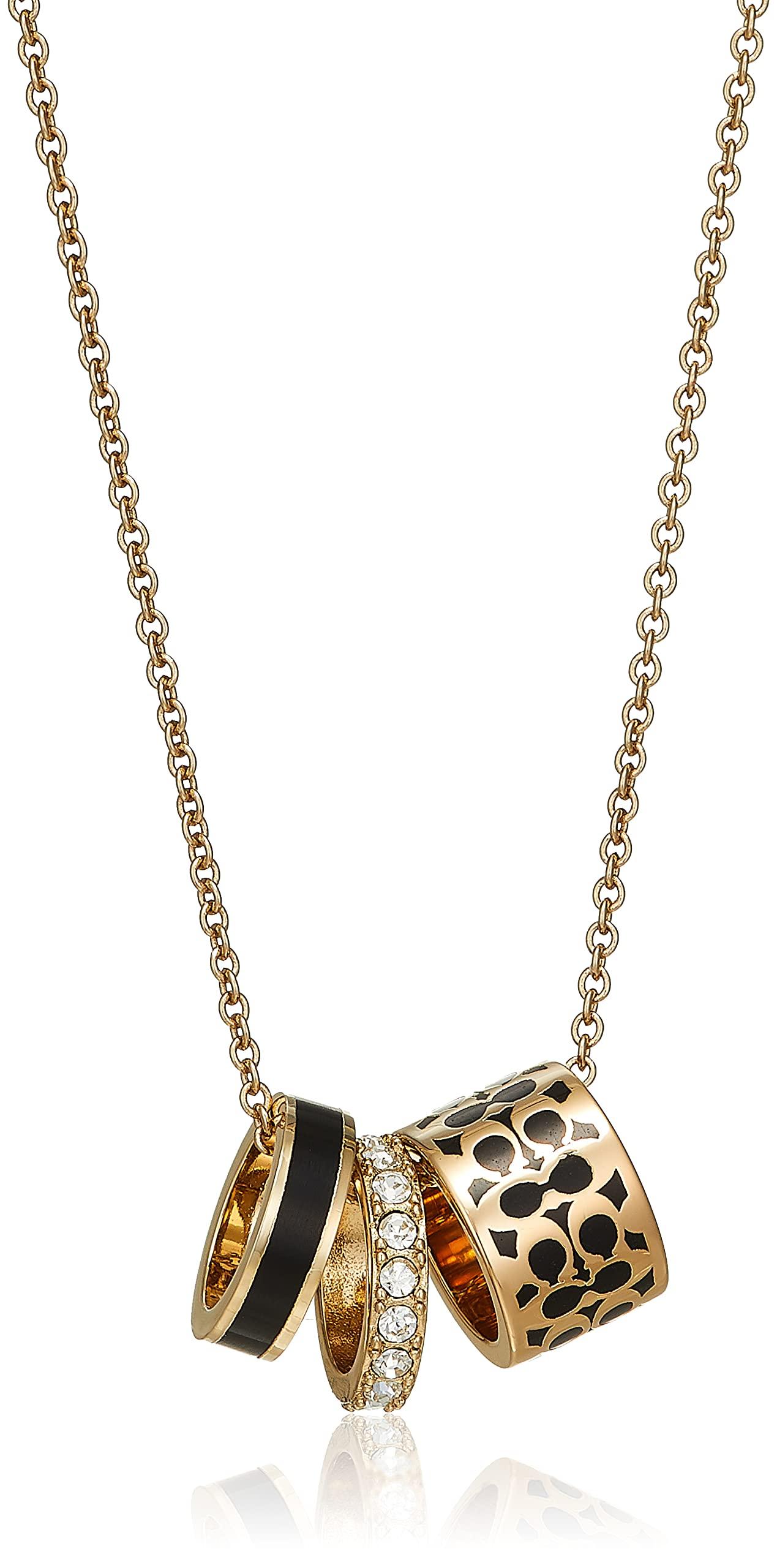 

Латунне намисто C9446 SignatureCEnamelNecklace [Coach] Жіноче золото/чорне C9446-1 [Елемент]
