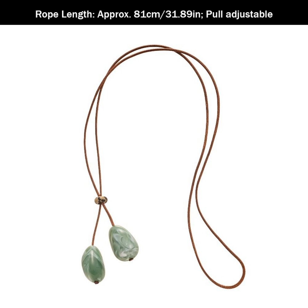 Adjustable Bohemia Pendant Necklace Braided Rope Clavicle Chain Elegant Sweater Chain  Daily Wear