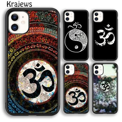 Krajews Om Aum Symbol Colourful Namaste Yoga Phone Case For iPhone 14 5 6s 7 8 Plus XR XS 11 12 13 Pro Max Samsung S21 S22ultra