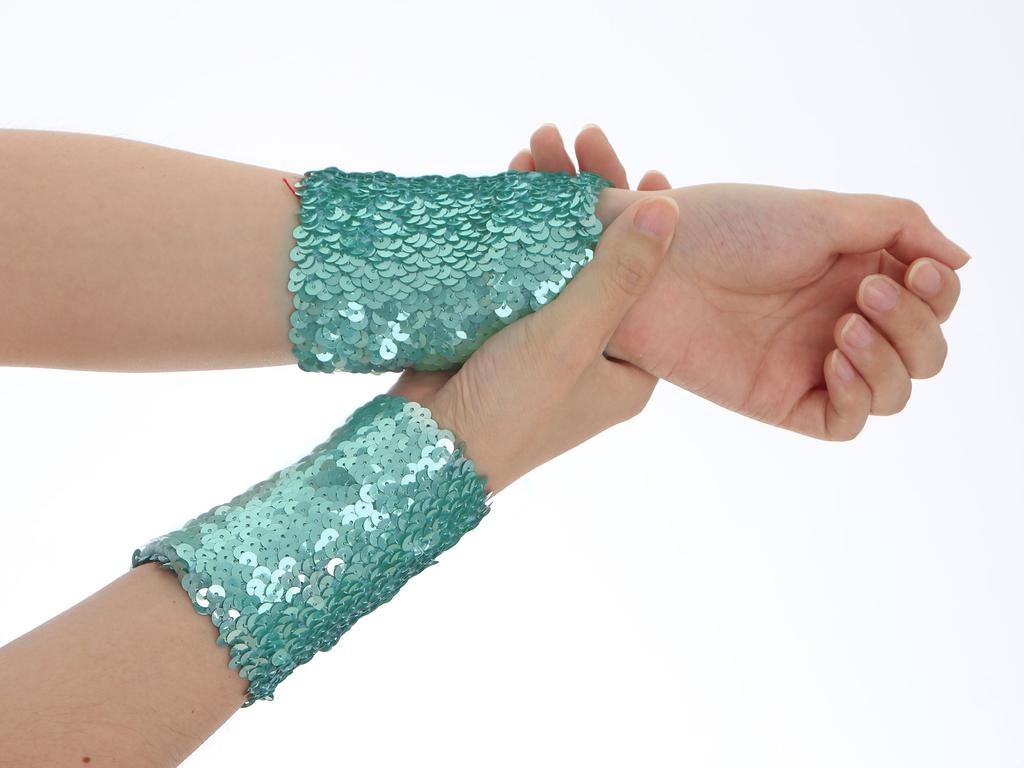 Festival Carnivel Party Accessories 1 Pair Women Ladies Shiny Sequins Stretchy Oversleeve