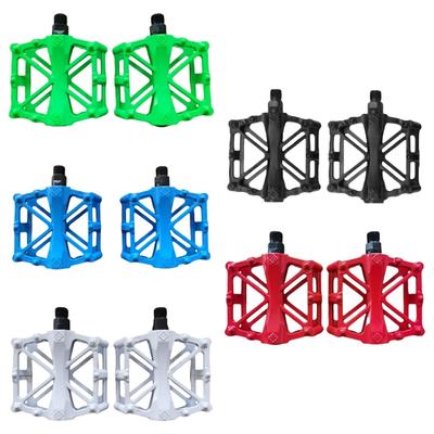 Nonslip Road Bicycles Pedals Hollow Mountain Bicycles Pedals Aluminum Light Weight Pedals Wide Flat Cycling Pedals
