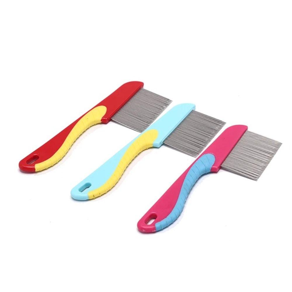 Stainless Steel Pet Hair Comb Seahorse Shape Lice Comb Wool Cleaning Supplies Dog Flea Comb  Cat