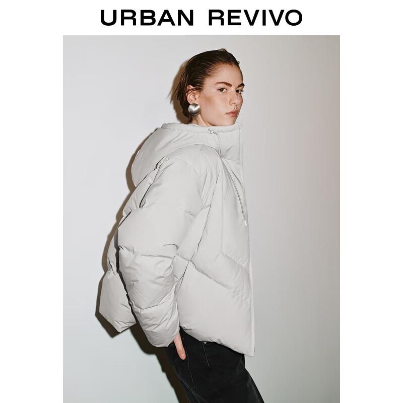 

UR 2025 Зимняя женская стеганая куртка с капюшоном на утином пуху S