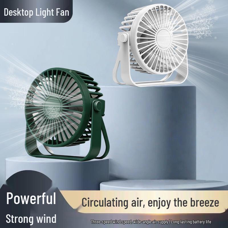 

Compact USB Adjustable Silent Desktop Fan for Office, Dorm, or Student Use 12x13 cm