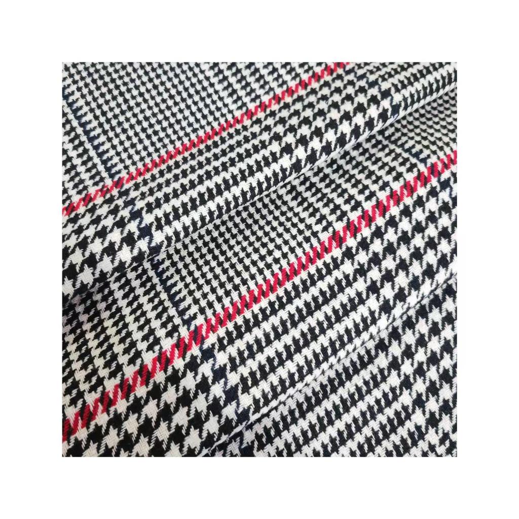 Autumn/Winter Houndstooth Woolen Coat, Suit, Shoes, Hats & Bags in Coarse Wool Plaid Fabric