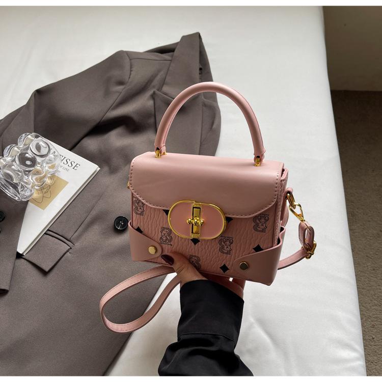 Premium contrasting color small bag women's 2025 new popular versatile messenger bag fashionable commuter small square bag