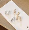 Adjustable Geometric Ear Clip Converters for Women - No Piercing Required
