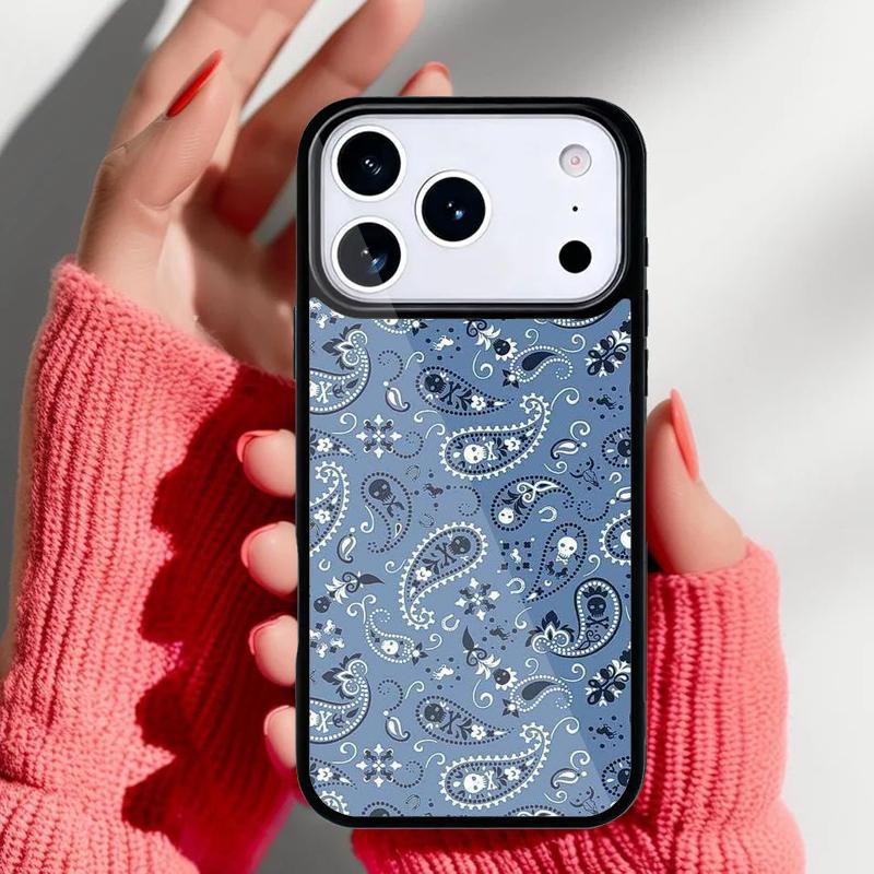 Floral Paisley Pattern Phone Case for iPhone 17 16 15 14 13 Pro Max Back Cover for 12 11 Pro Coque