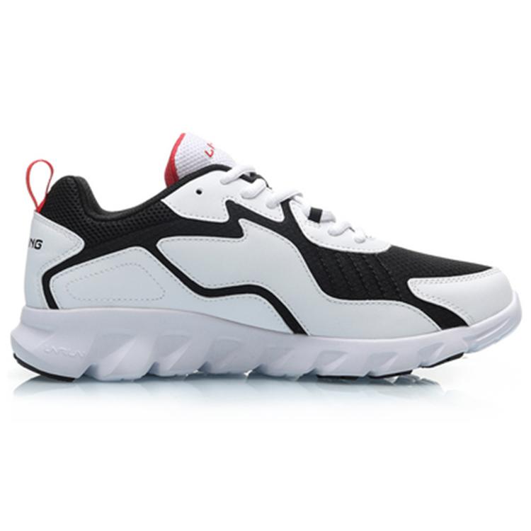 Li Ning Abrasion Resistant Breathable Low top Running Shoes Women's White Black Red ARHP324-4