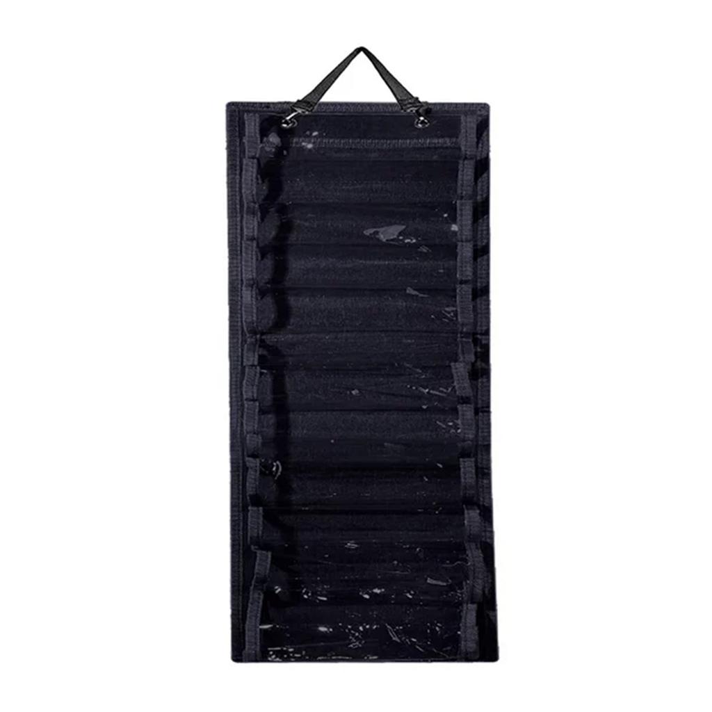 12/24 Grids Vinyl Storage Bag 12/24 Pockets Large Capacity Sturdy Hanging Rack for Closet Kitchen Bedroom