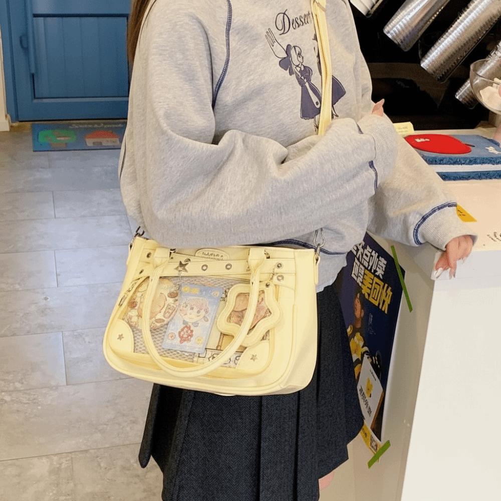 Harajuku Star Itabag Y2K PVC Transparent Shoulder Bag Creative Ulzzang Ita Bag  Gift