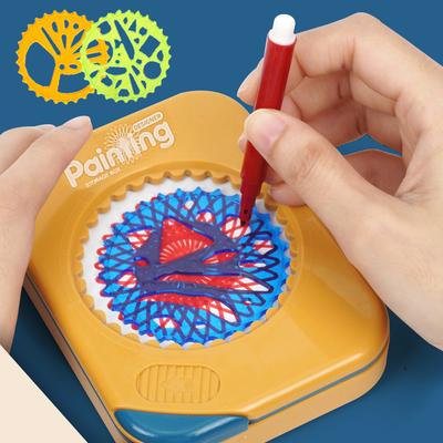 Disegno Arte Set Spirograph, Forme Divertenti Design Classico con Ingranaggi Giocattoli da Disegno Rosa e Blu Per Bambini 8+ Alcune Parti Vengono Inviate Casualmente
