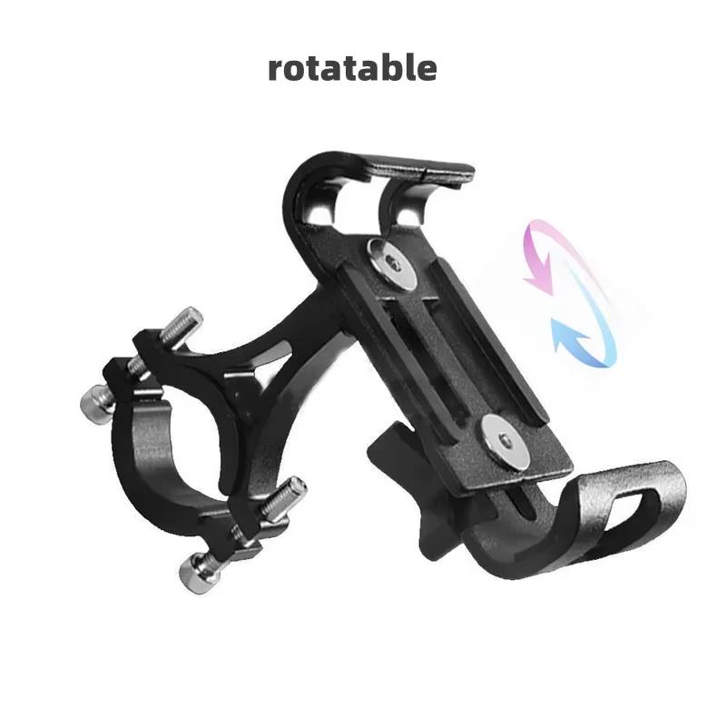 360 Rotate Aluminum Alloy Motorcycle Bicycle Phone Holder Anti-slip Bracket Support GPS Clip Bike Phone Stand for Phone