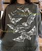 Bats Vampire Gothic Dark Aesthetic Halloween Nocturnal Creatures Comfort Colors® Tshirt, Bat Skeleton Nature Flying Bats Creepy Tees,