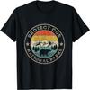 Schütze Unsere Nationalparks Retro Wander-T-Shirt - Herren, Unisex-Erwachsene - Schwarz - Kurzarm - Klassische Passform - Klein