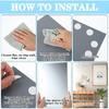 Wall-Mounted Mirror Wall Acrylic Peel Stick On Locker Mirrors Unbreakable Sheet Cut Size Sticky Repair Office Tiles Stickers Tables Ceiling Bedroom