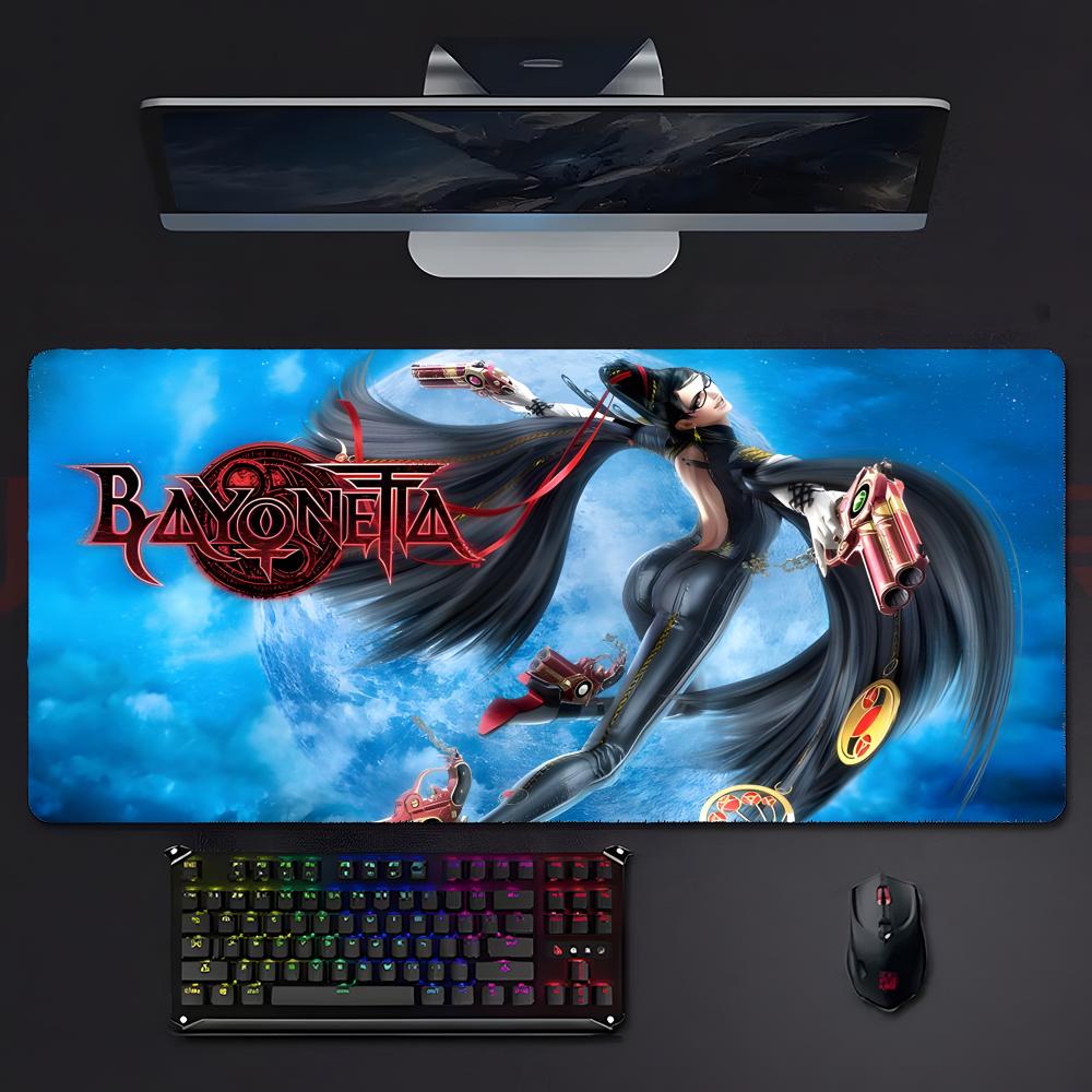 Cool Action Game Bbayonetta Mouse Pad Mousepad Large Gaming Lockedge Thickened Pc Table Desk Mat
