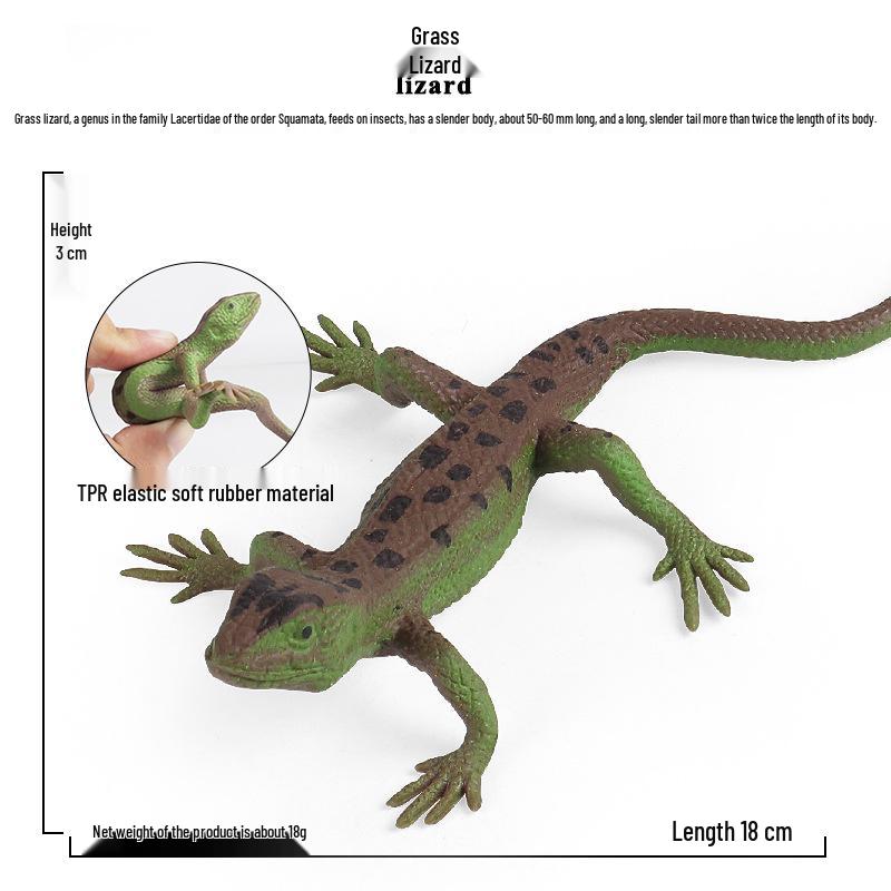 Amphibian Reptile Insect Model Toy: Halloween Prank Grass Lizard Dragon & Four-Legged Snake Ornament