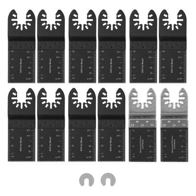 14Pcs Oscillating Saw Blade 34mm High Carbon Steel Multitool Tool Set Kit for Wood Plastic