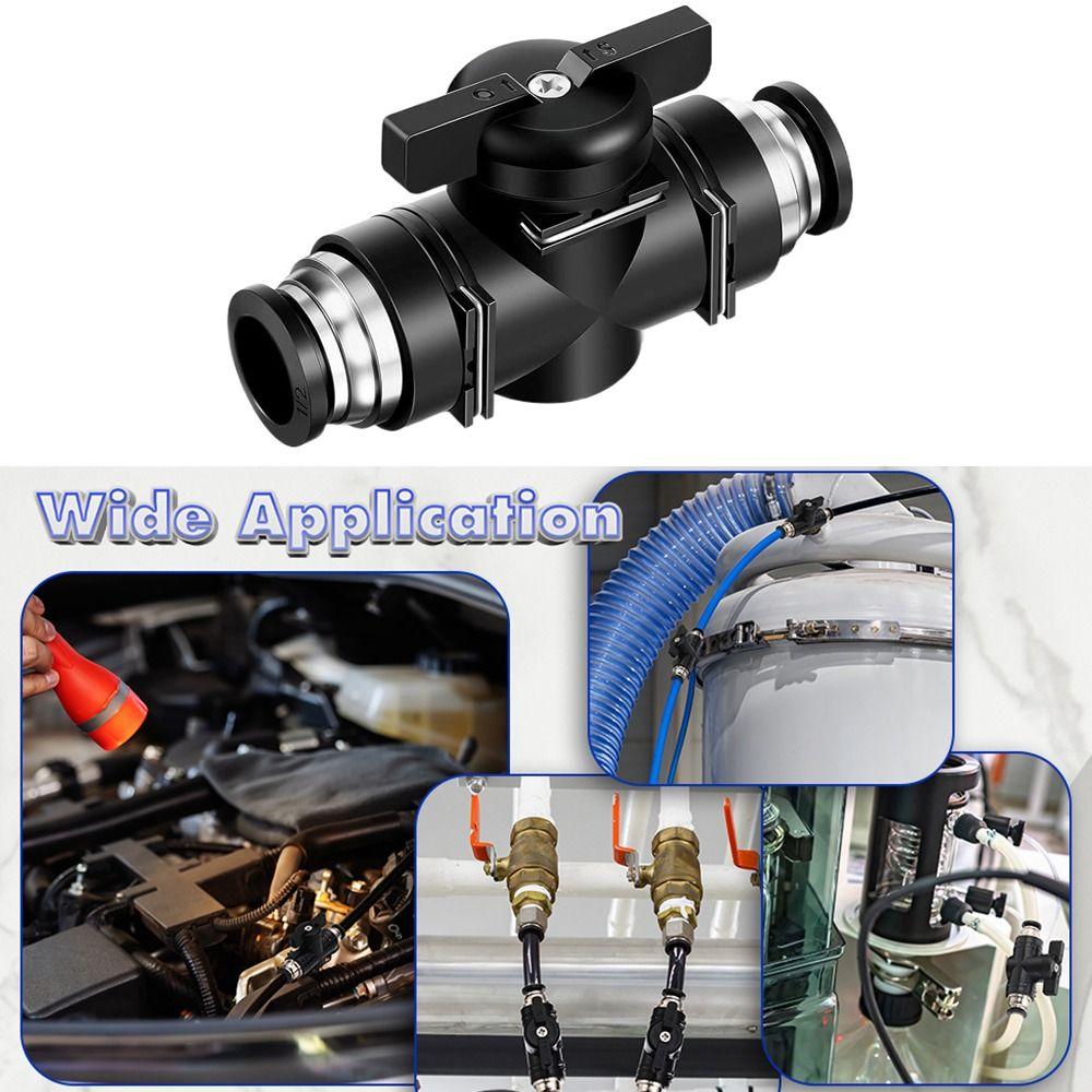 

Black BUC Hand Valve Hand BUC Fitting Pneumatic Threaded Joint Turn Switch BUC-4
