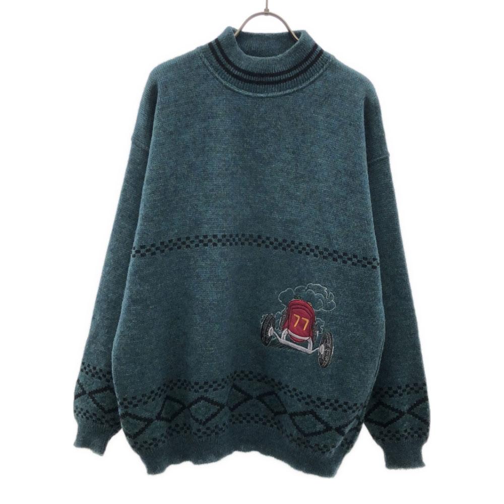 de Warchis in roma 90s Made in Italy Old embroidery Long sleeve sweater Men's Used