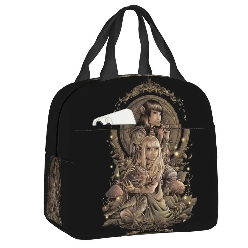 Labyrinth Worm Insulated Lunch Bag for Outdoor Picnic Musical Adventure Movie Leakproof Cooler Thermal Lunch Box Women Kids