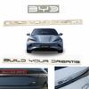 Logo Cromado Negro ABS 3D Construye Tus Sueños Emblema Letras Pegatina Insignia Maletero Coche Para BYD SEAL SONG Plus ATTO3 SEAL U Accesorios