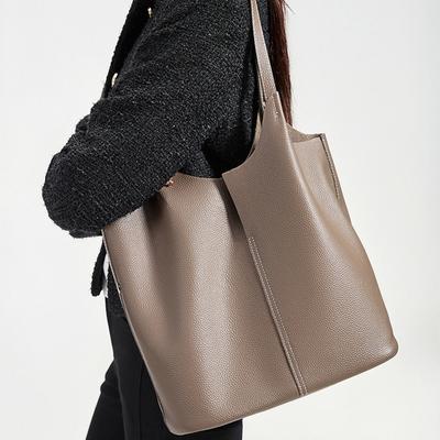Sacs à main de luxe en cuir véritable pour femmes nouveau Sac fourre-tout grande capacité Sac à bandoulière de qualité pour femmes sac seau mode pour le travail sac