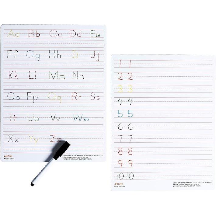 Dry Erase Alphabet Tracing Board: Letter and Numbers Handwriting Practice for Kids Learning, Reble Boards for Kindergarten and Preschool 1 PCS