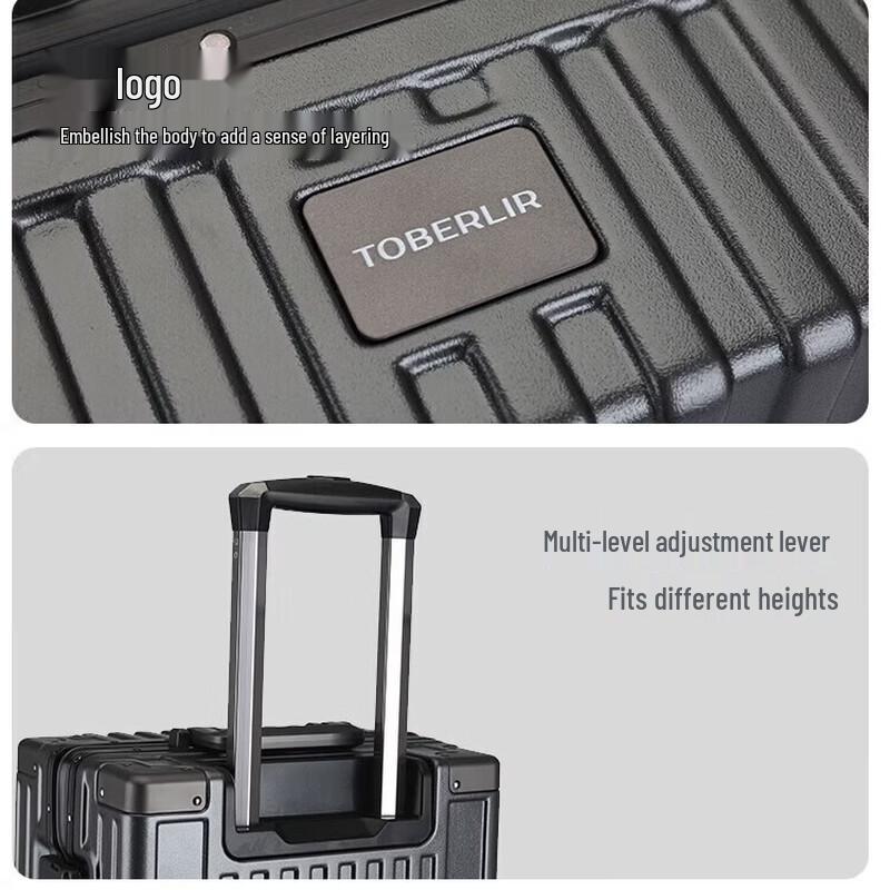 ToPrettie Unisex Hardside Carry-On Luggage with Silent Spinner Wheels