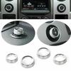 4pcs Headlight 4WD Switch Cover Control Knob Ring Trim Bezel for Ford F150 09-14