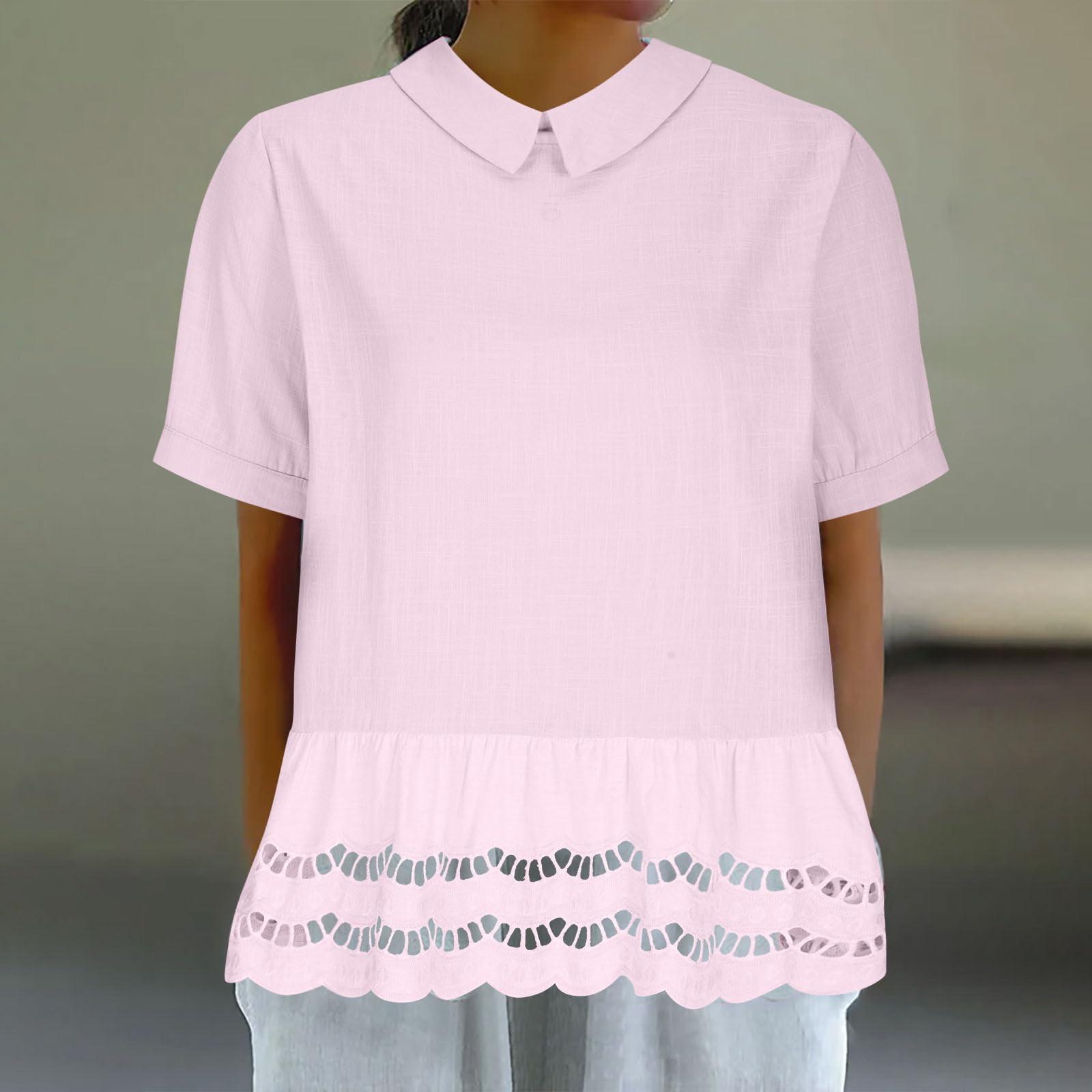 Women s Fashion College  Doll Neck  Design Irregular Wooden Ear Side Petite Top L