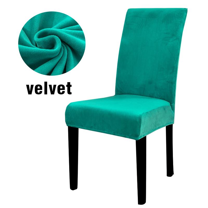 Velvet Chair Slipcovers for Dining Room Stretchy Super Soft Parson Chair Seat Covers Chair Protectors for Party Pet Protection