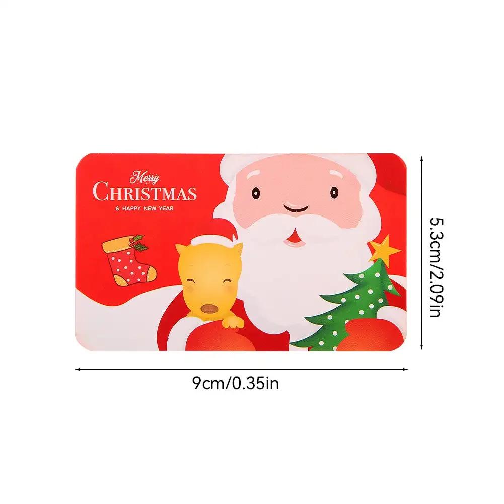 20pcs Cartoon Christmas Scratch Card Children's Christmas Handwritten Interactive Scratch Award Card Reward Lucky Scratch Decor