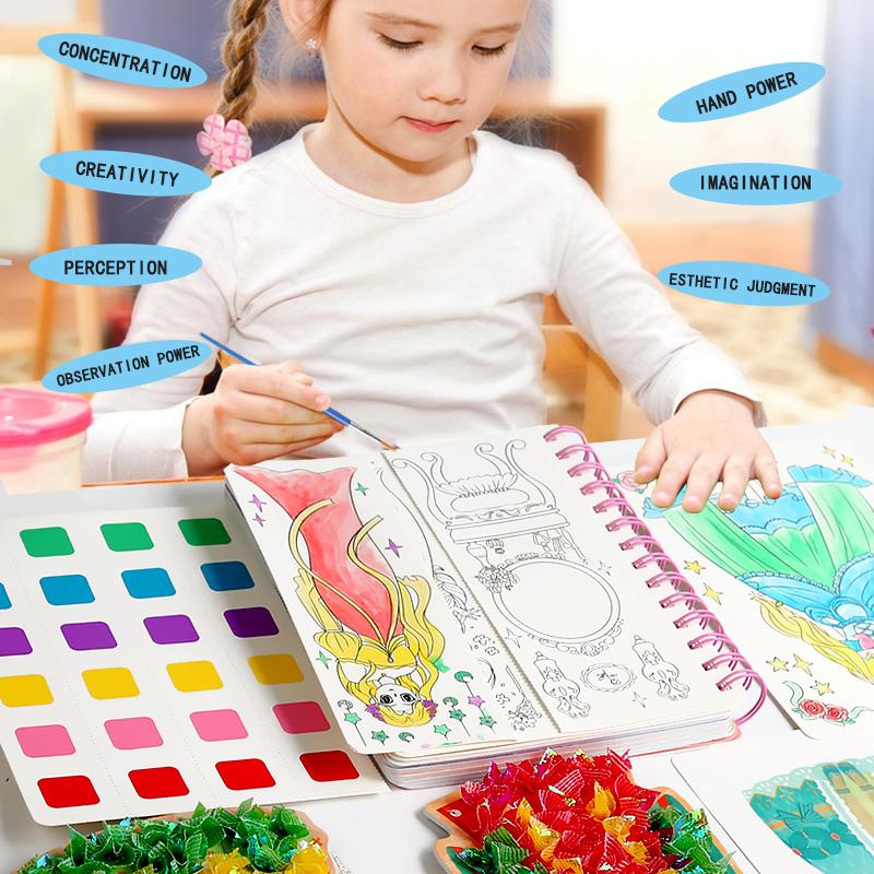 Fabric Children'S Art Craze Poke Drawing Craft Toys Diy Creative Puzzle Puncture Painting Poking Sticker For Kids Birthday Gifts