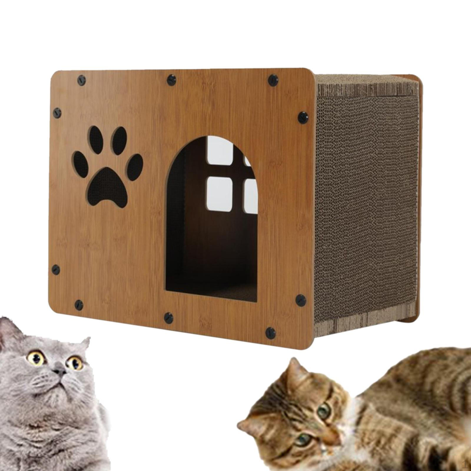 Cat Scratcher Lounge Corrugated Cardboard Two Floors of Space Used for Cats Multifunctional