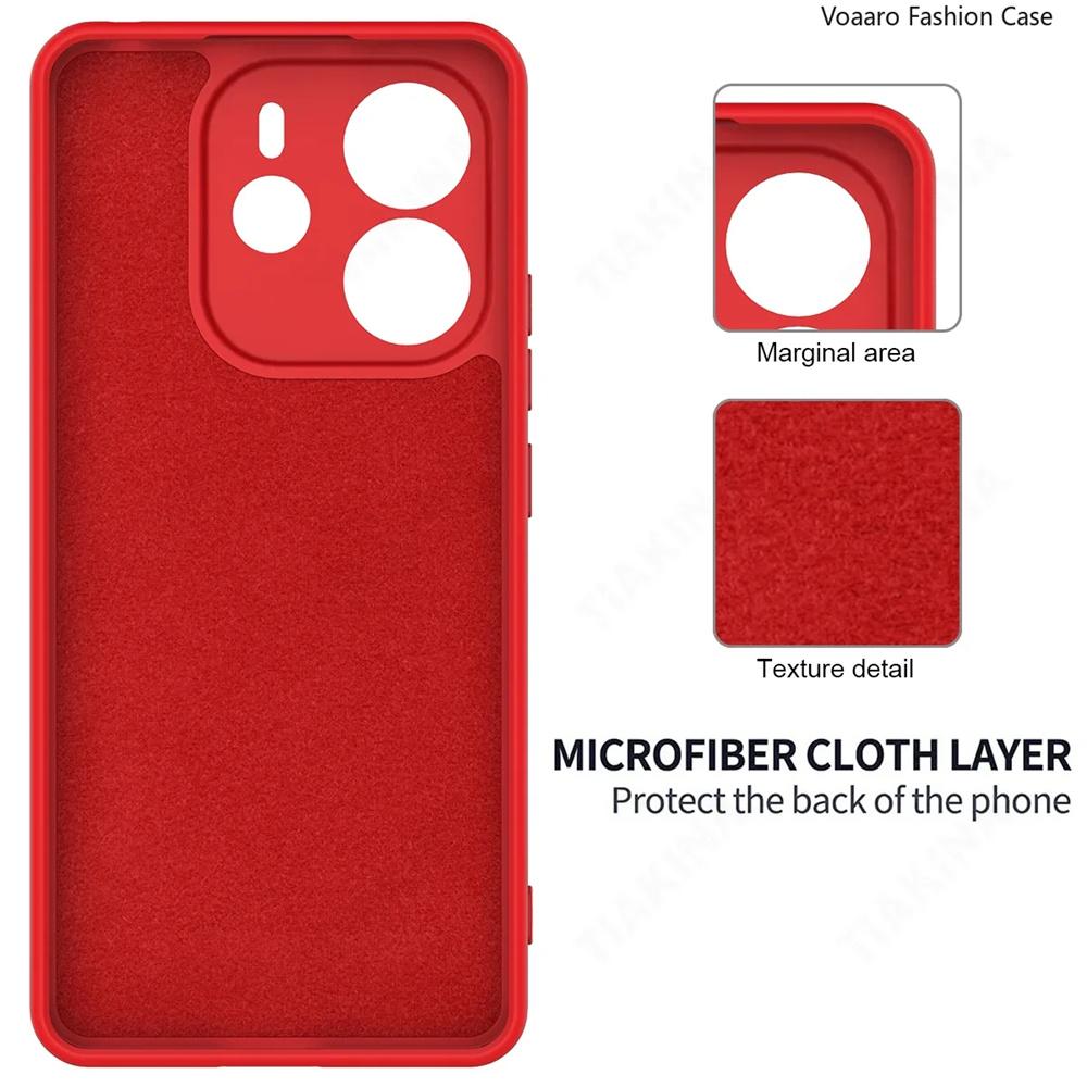 Fall Prevention Non-slip Original Liquid Silicone Car Case For Xiaomi Redmi Note 14 4G Case For RedmiNote14 Note14 4G Back Cover