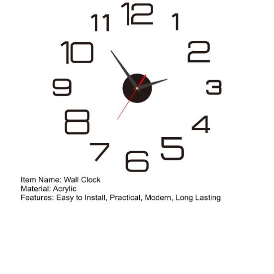 Luminous Wall Clock Silent Movement Easy-to-read Simple Installation Decorative DIY Wall Clock for Living Room Bedroom