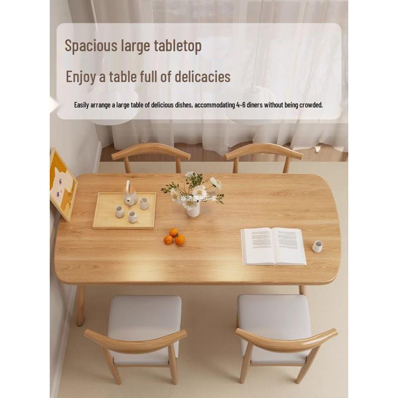 Compact Rectangular Dining Table for Home, Apartment, Restaurant, or Cafe