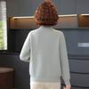 Mom spring and autumn coat knitted jacket cardigan new middle-aged and elderly autumn clothes age-reducing top