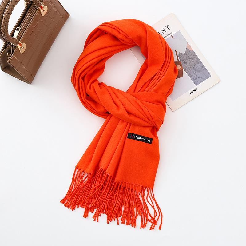 Damen Herbst/Winter Kaschmirwollschal - Koreanischer Stil Uni Rot